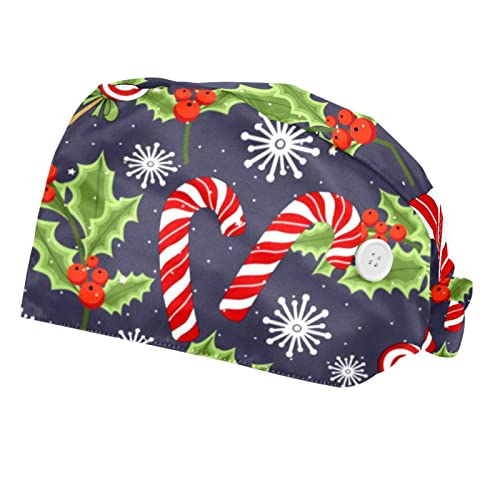 Chapeaux bouffants Noël JDEZ par 2 casquettes de travail ajustables