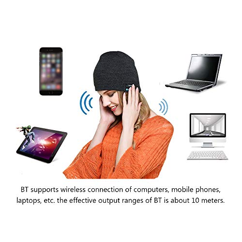 pedkit BT Music Cap Fone de Ouvido Sem Fio Chapéu Falando e Ouvindo Músicas Chapéu de Tricô Chapéu Q