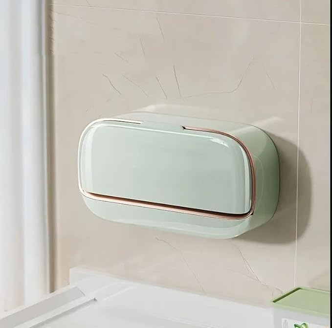 Seadra Covered Soap Box with Drain Tray – Waterproof Soap Holder with Clear Lid for Bathroom & Kitchen-image-19