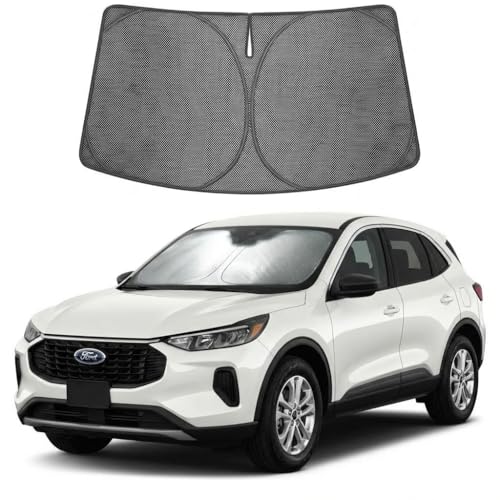 Image of Proadsy Windshield Sun Shade Custom Fit Ford Escape 2020-2026 Ice Crystal Black Front Window Sunshade UV and Heat Blocker Foldable Visor Keeps Car Cooler for Summer Parking and Daily Use