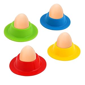 Vicloon 4 Stück Silikon Eierbecher Bunt