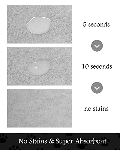 Image of Pet Feeding Mat - Absorbent Mat for Food and Water Bowl - Quick Dry Dog Water Dispenser - Pet Accessories Supplies for Messy Drinkers