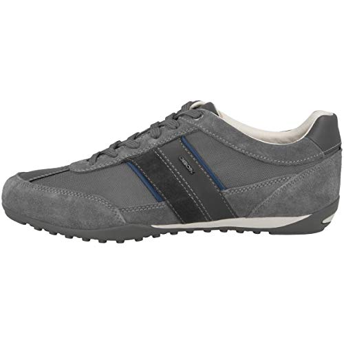 Geox U Wells C, Sneakers Hombre, Gris Dk Grey, 44 EU