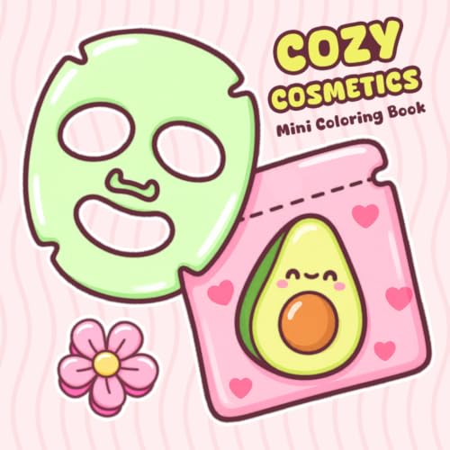 Cozy Cosmetics Mini Coloring Book: Bold Easy Beauty Coloring Pages Featuring Stylish Skincare Products, Cute Vanity Items, and Relaxing Designs for Adults and Teens image 2