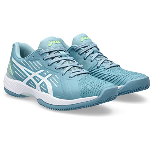 ASICS ASICS Women's Solution Swift FlyteFoam Clay Tennis Shoes, 10.5, GRIS Blue/White
