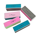Cantidad: 5 cuenta Lima De uñas 4 caras Bloque de pulido Taco Pulido Profesional Gel Acrílico Limas uñas papel de lija esmerilado Manicura 5 Piezas