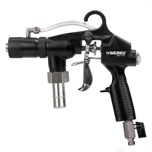 Werku WK501800, Pistola Pintar Succión-Presión Gotelé-Petreos, Calidad Profesional, Boquillas 4-6-8 mm, Depósito 60 L, Especial Gotelés, Yesos, Pétreos, Viscosidades Altas