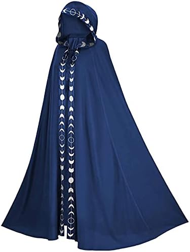 CNECIN Unisex Mysterious Renaissance Wizard Witch Hooded cloak Halloween Cosplay Costume Party Cape