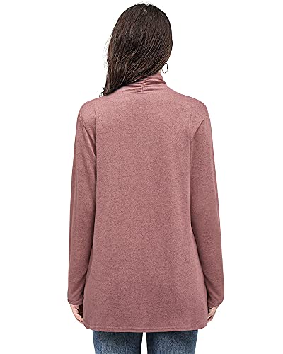 Ultranice Pink Cardigan For Women 2023 Lightweight Fashion Casual Cardigans Dressy Fall Fashion 2023 Trendy Sweater Tops With Pockets(Dark Pink,L) #TOP3