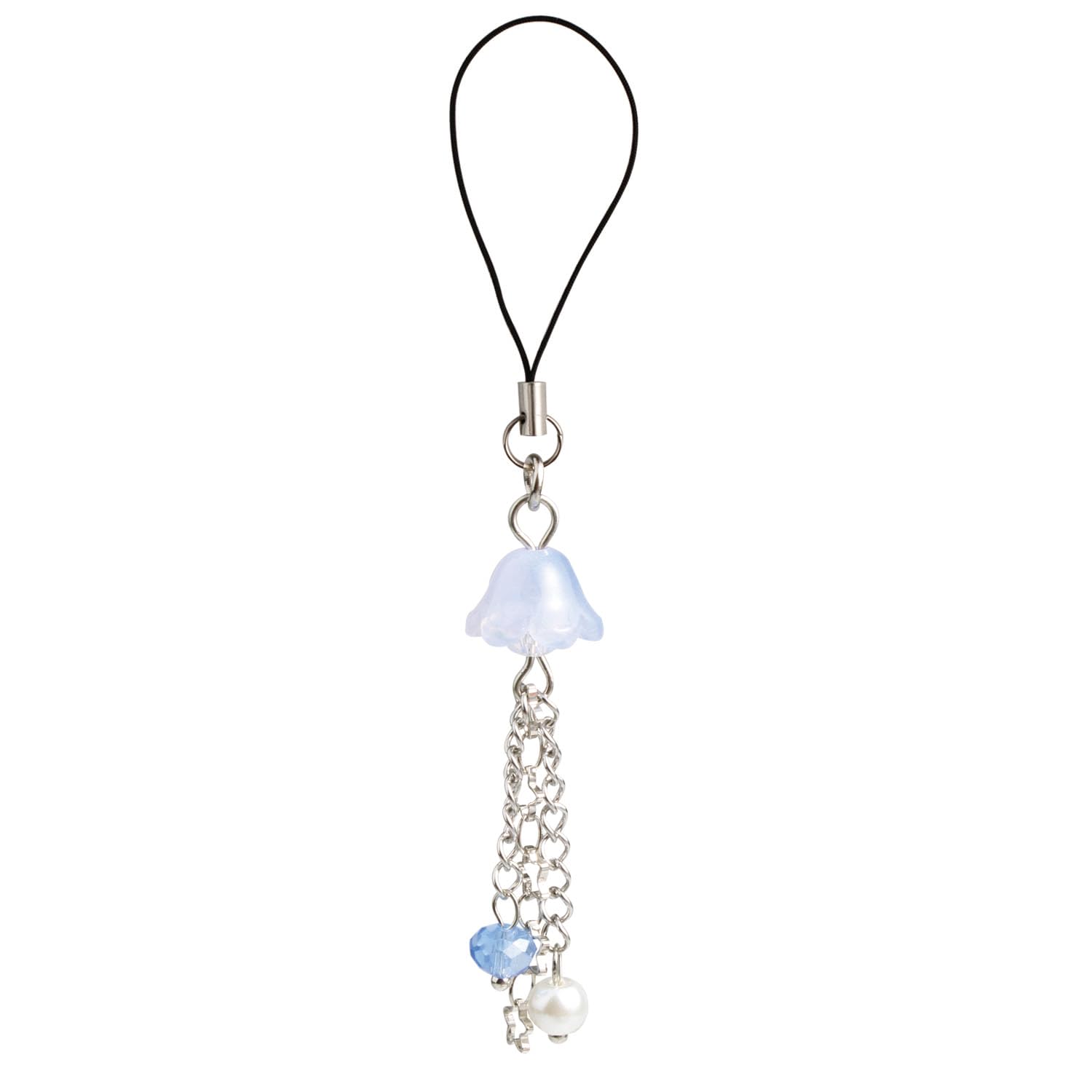 QqzsJewls Blue Phone Charm - Cute Kawaii Jellyfish Accessories, Star Beaded Glass Keychain for Phone Case, Women's Lily of the Valley Flower