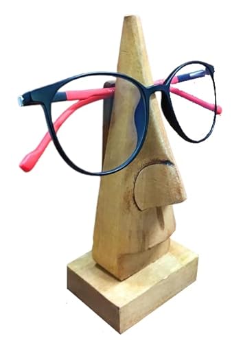 Khandekar Wooden Spectacle Holder Eyeglass Stand Handmade Display Optical Decorative Sunglasses Stand for Women/Men - 6 inch, Brown Color, Color May Vary Khandekar Wooden Spectacle Holder Eyeglass Stand Handmade Display Optical Decorative Sunglasses Stand for Women/Men - 6 inch, Brown Color, Color May Vary