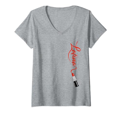 Marynes Arguello, Colección Latina Lipstick Tee Camiseta Cuello V
