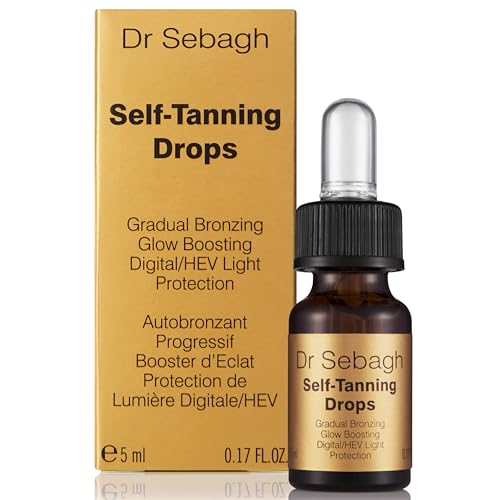 Dr Sebagh Self-Tanning Drops - 5 ml | Streak-Free & Scent-Free | Enjoy Sun-Free Golden Radiance In Just A Few Hours | Mix with Moisturiser for Easy Application | Create Gently Bronzed Tan Skin