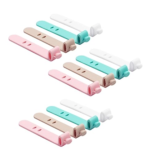 DOITOOL 12piezas Unidades Enrollador Cable Silicona Sujetacables Organizador Cables Auriculares y Compacto