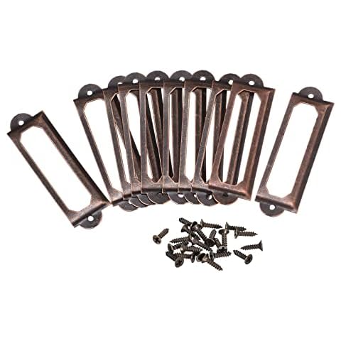 sourcing map Metal Label Holders, Copper Tone Cover