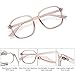 SOJOS Square Blue Light Blocking Glasses Oversized for Women TR90 Frame Filter SJ5081 with Crystal Pink Frame/Anti-Blue Light Lenses