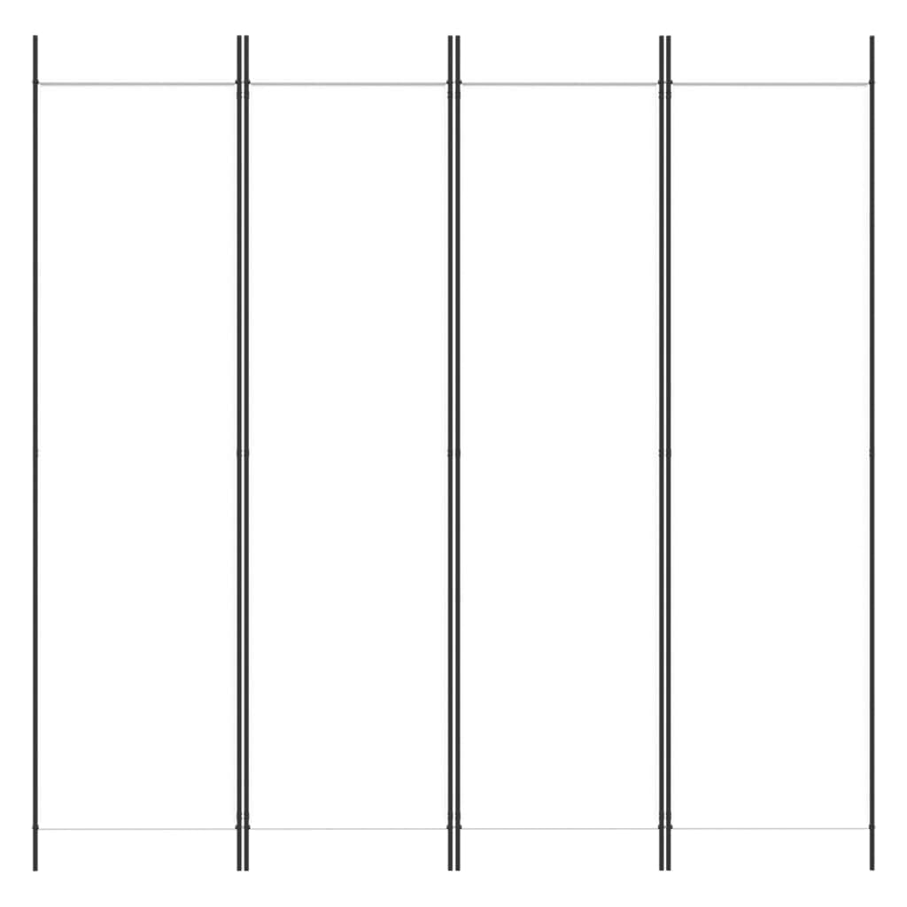 Paravento in tessuto bianco, 200 x 200 cm, pieghevole, autoportante, per soggiorno, camera da letto, ufficio, balcone, giardino, 4 pezzi