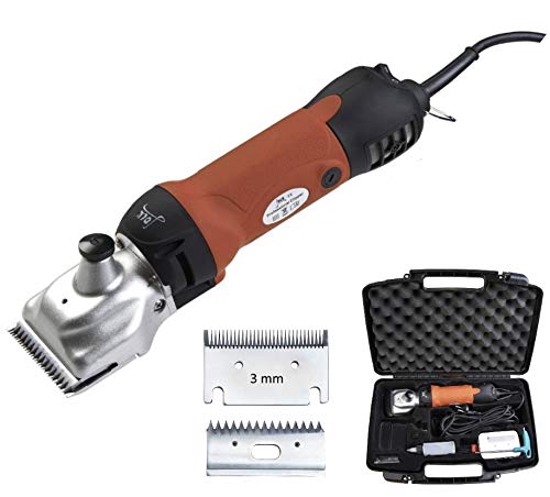 Folk Esquiladora Profesional Modelo FL8 500W Esquiladora Trasquilar peladora - Garantía 2 años, Servicio técnico y Recambios, Perros, mulos, Burro, Caballo (C - + 1 Cuchilla y Peine Extra 3 mm)