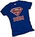 Super Mom Shield -- Superman Crop Sleeve Fitted Juniors T-Shirt