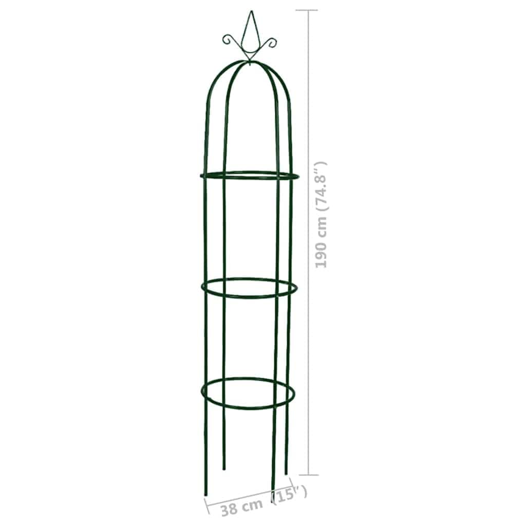 vidaXL 2X Arche Jardin Forme de Tour Terrasse Patio Tuteur Plantes Grimpantes