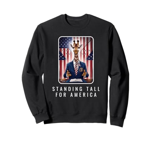 Standing Tall For America Funny US Election Animal Juego de palabras Sudadera
