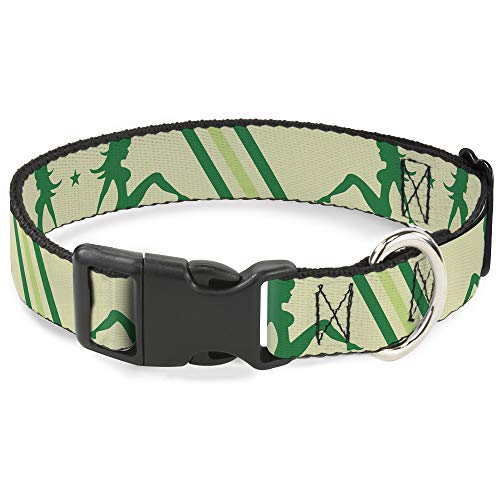 Buckle-Down 38 a 66 cm Mud Flap Girls with Stripes bronze/verde/verde limão clipe plástico colarinho