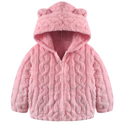 Image of Toddler Fleece Jacket Girls Warm Coats Winter Outerwear 2-6 Years