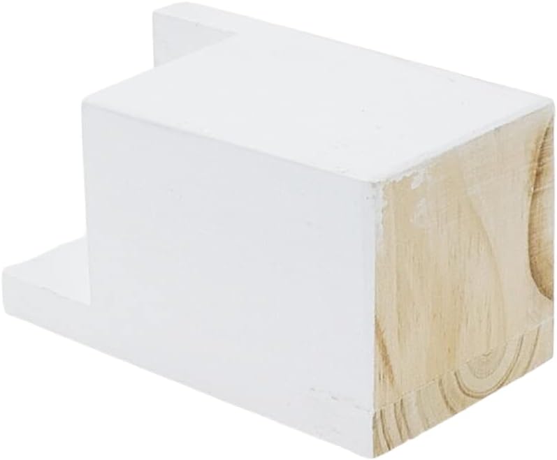 White Painted Set of 4 Bed Risers Furniture Square Risers Wooden Solid Wood for DIY Painting Sofa Couch Chair Table Increase Legs 3.15 Inches