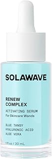 Solawave Renew Complex Red Light Therapy Activation Serum for Face & Neck | Pairs with LED Facial Wand Device | Hydrates & Plumps the Skin | Blue Tansy, Aloe Vera, Hyaluronic Acid (1 Oz)
