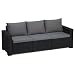 Produktbild Transcontinental Group Allibert California Graphit grau 3-Sitzer Rattan Outdoor Garden Patio Sofa mit Kissen