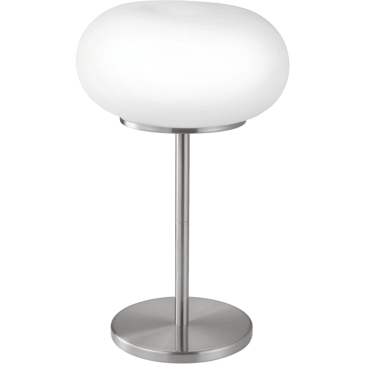 Eglo Optica Matt-Opal Glass Flush Ceiling Light in Silver