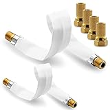 Hochwertig vergoldete F-Stecker mit Dichtring für 7 mm Kabel - Perfekte und einfach zu installierende Verbindung zwischen SAT / Koaxial Kabel und Ihrer Satelliten Anlage oder Receiver - Gummidichtung im Stecker somit perfekt für die Außenmontage