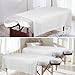 4 Sets Premium Microfiber Massage Table Sheets Set 3 Piece Set Includes Massage Table Cover Fitted Sheet and Fitted Face Rest Cover, White