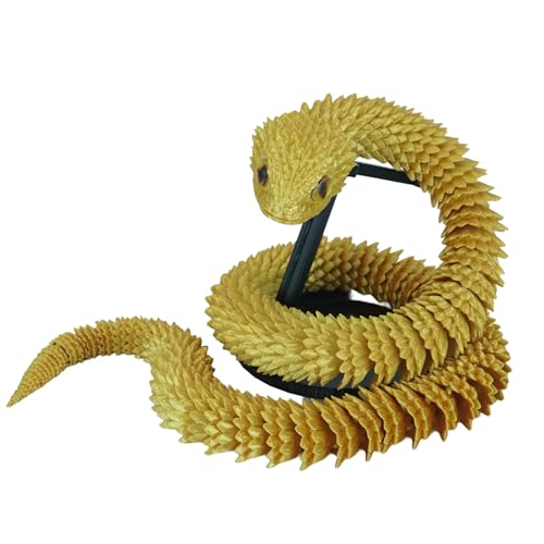 Nemoro 3D Printed Articulated Snake – 29.5'' Crystal-Like Movable Snake– Realistic Slithering Desi