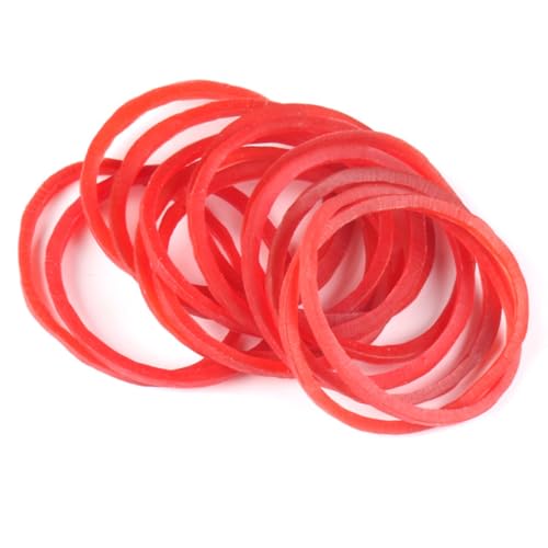Élastiques cuisine rouges 38 mm en caoutchouc naturel pour bureau et maison - Sac de 500 g