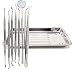 8 Pc Dental Amalgam Plastic Composite Filling Pluggers with Scaler Tray Dental Mirror, Teeth Scraper, Dental Tweezers Stainless Steel,Restorative Double Ended Root Canal Instruments