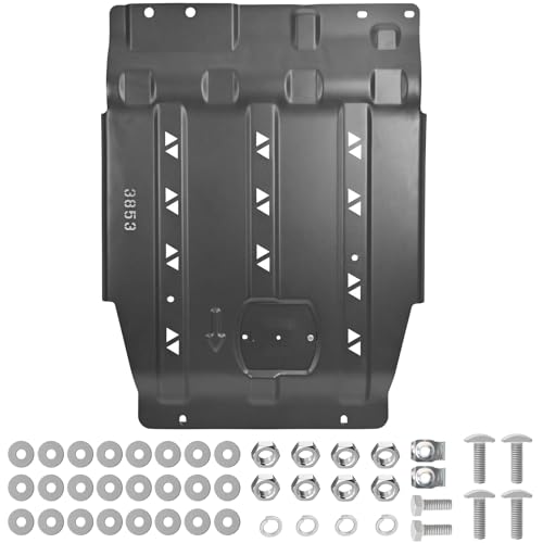 Image of 2025 Upgrade Transmission Skid Plate Compatible with 2015-2022 Ford F150 3D Manganese Steel Splash Panel Shield Replace OEM Diaper