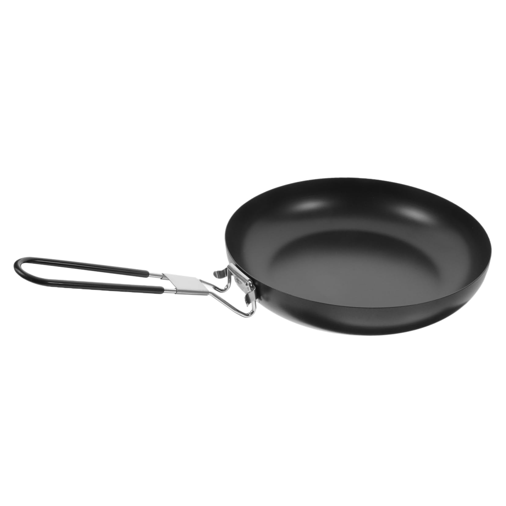 Mikinona Outdoor Non Stick Frying Pan Portable Iron Cooking Pot for Camping Hiking and Picnics Folding Design Cookware