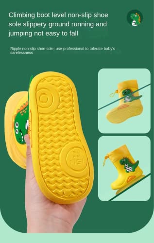 LMYBSJSYQ Botas de chuva de dinossauro desenho infantil meninos e meninas impermeável EVA antiderrap