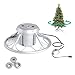 Home Heritage Rotating Christmas Tree Stand with Plug for Trees up to 9 Feet Tall, Silver