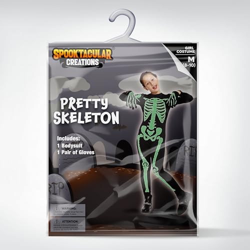 Disfraz esqueleto para niñas y bebés Spooktacular miniatura 6