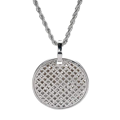 Chaîne de cluster Hip Hop collier diamant simulé pendentif CZ unisexe