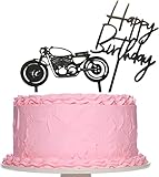 Packungsinhalt: 1 x Motorrad-Kuchendekoration, 1 x Geburtstagstorte-Dekoration. 2 insgesamt.
