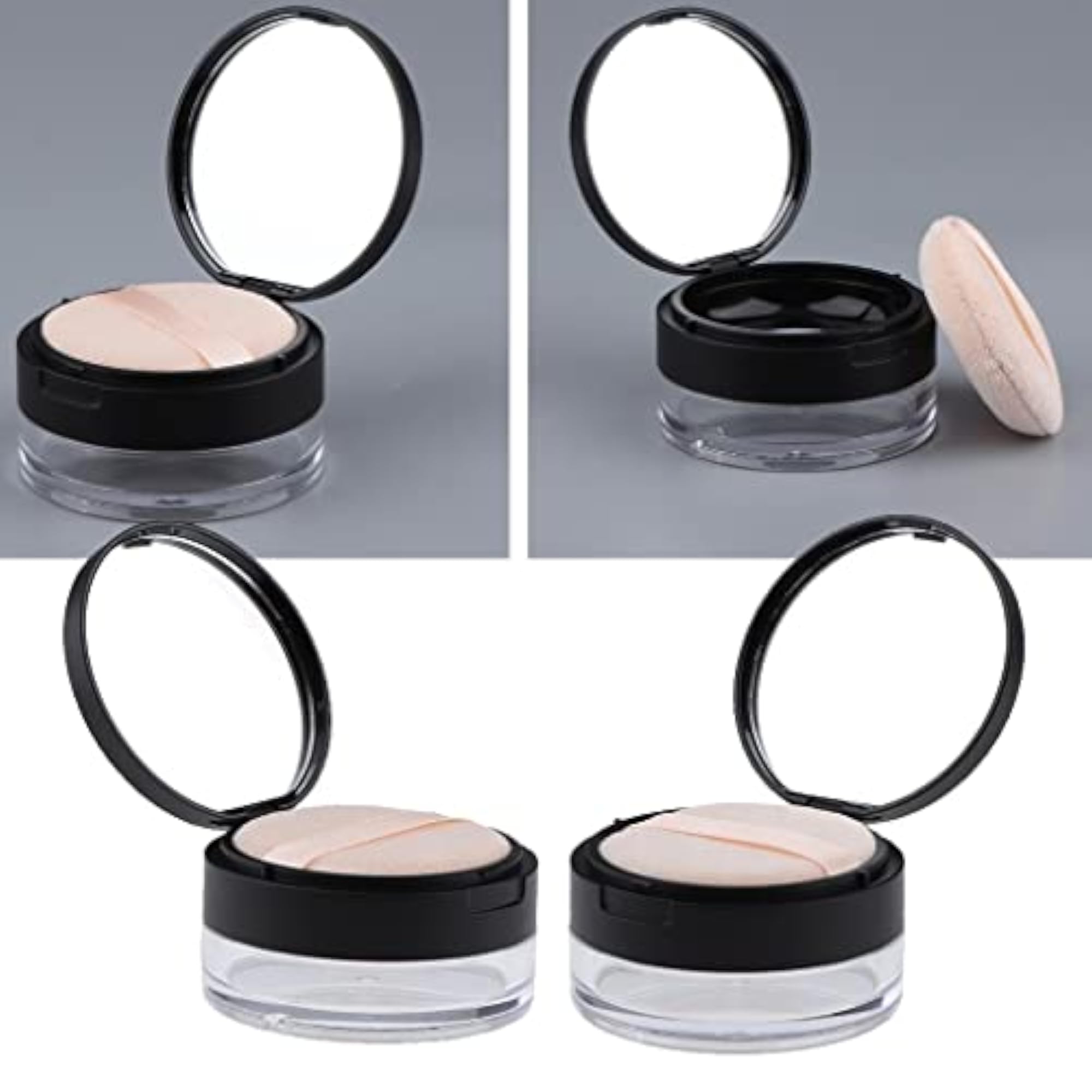 20g Empty Loose Powder Case with Puff Blender