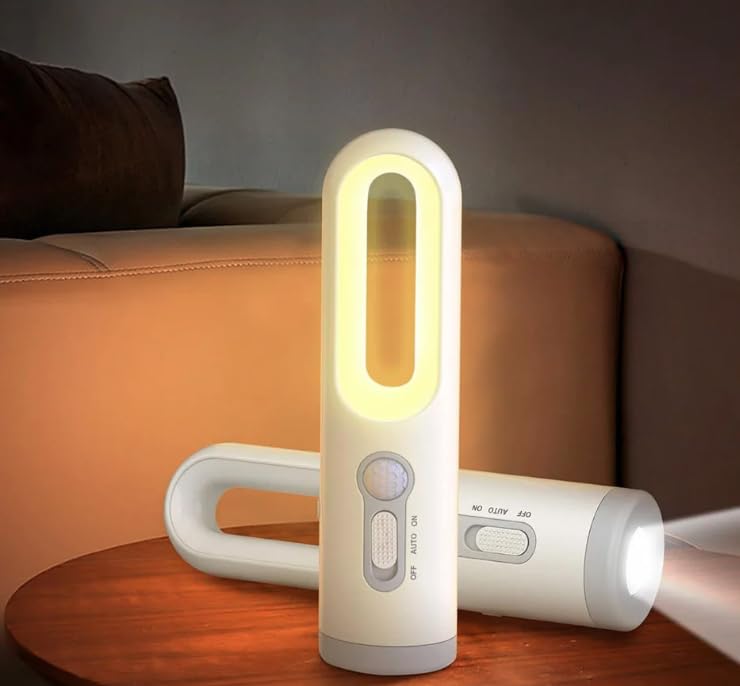 Garden mile Motion Sensor LED Night Light โ Rechargeable 2 in 1 Plug in Wall Light with Removable Emergency Torch โ Portable Safety Light for Hallway, Stairs & Bedroom