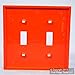 Leviton 2-Gang Toggle Switch Wallplate, Standard Size, Thermoplastic Nylon, 80709-R, Red