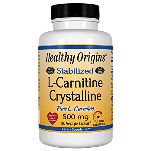 Healthy Origins L-Carnitine Crystalline 500 mg Liquid Capsules, 90 Count