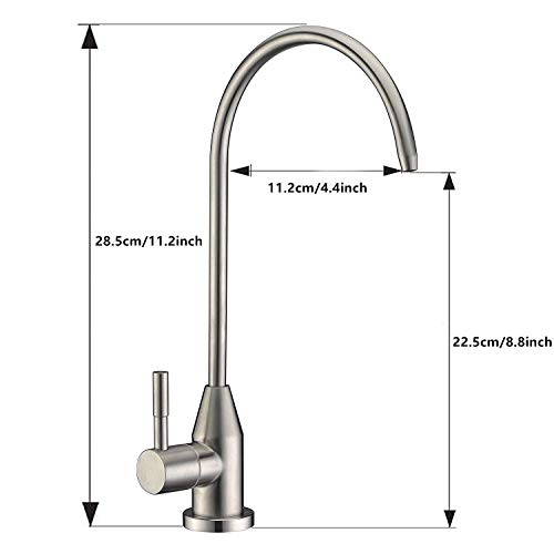 Yoymizoo Kitchen Bar Sink Drinking Water Faucet Stainless Steel Commercial Brushed Nickel Finish,Cold Water Lead-Free Water Filter Faucet #TOP1