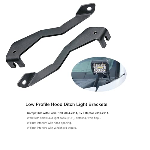 Soportes de luces LED para pilar A de F150 con anclaje antivibración 2