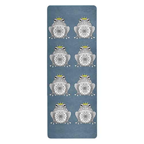Mandala Art Frog KISS ME THEN I WILL SHOW YOU THE REAL ME ���K�}�b�g �m���X���b�v ���o�[ �t�B�b�g�l�X �Z�[�t�G�N�T�T�C�Y�}�b�g �o�b�O�t�� ��v�Ȑ܂肽���ݎ����[�N�A�E�g�}�b�g �s���e�B�X��t��